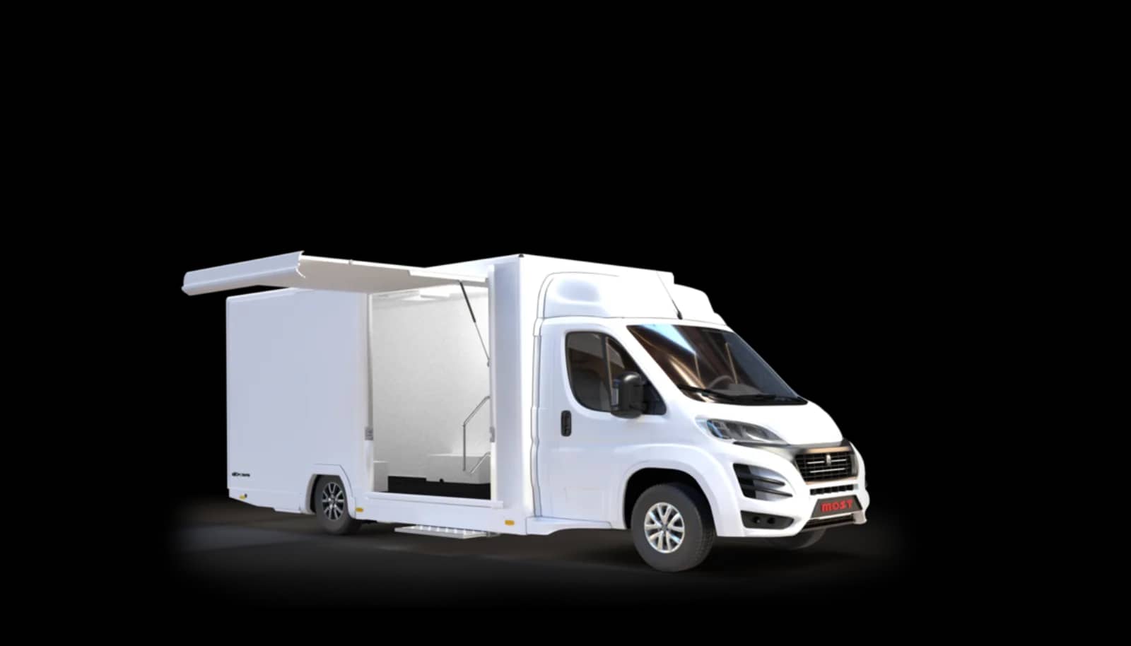 EXPOSER, kompaktes Infomobil mit seitlicher Öffnung